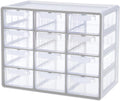 Blue Ginkgo Large 12-Drawer Cabinet – Stackable Clear Organizer by BLUEGINKGO