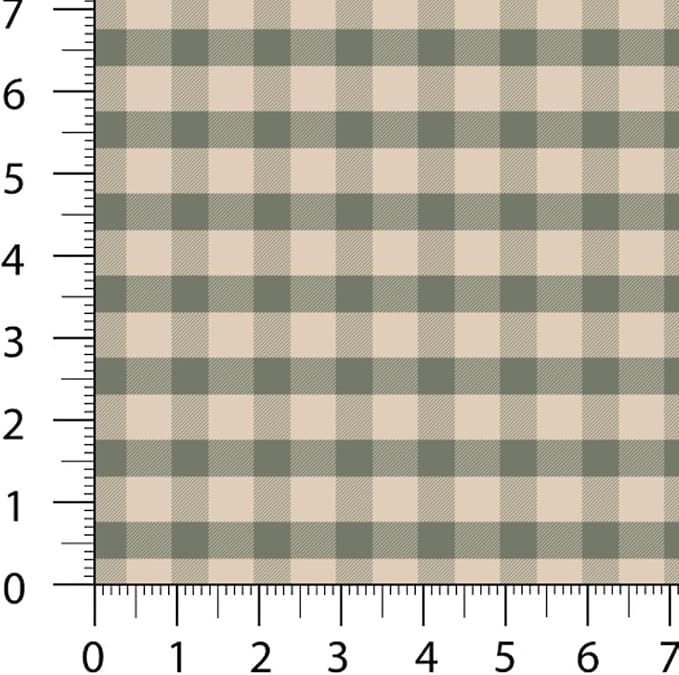 Patchwork Fabric Panel 100x155 cm, 100% Cotton Satin, 6 Coordinated Gingham - Image 8