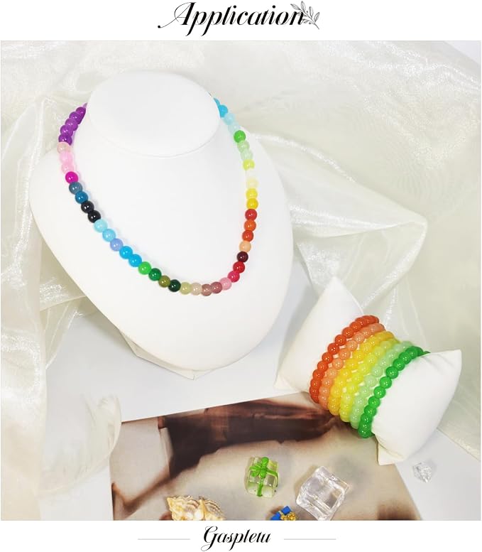2800PCS 6mm Glass Beads for Jewelry Making, 56 Colors Crystal Beads Bracelets - Image 3