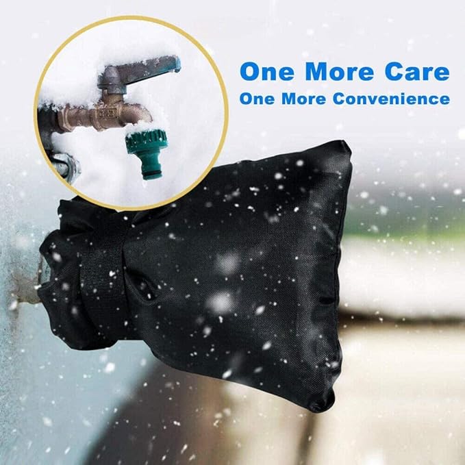 8Pack Outdoor Faucet Covers for Winter - Pro 6.7" W x 8.3" H Outdoor Water Faucet Cover Socks for Winter Freeze Protection Pipe Insulation Reusable Waterproof Insulated Spigot backflow Cover,Black