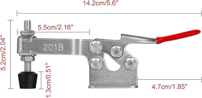Accessbuy Toggle Clamp Hold Down Clamp 220Lbs Holding Capacity Antislip Horizontal Quick Release Toggle Clamp 4 Pack