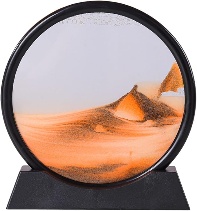 Arthink Moving Sand Art Picture in Motion Round Glass 3D Deep Sea Landscape by Arthink