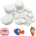 28PCS White Painting Rocks, Medium & Small Rocks by Meilala