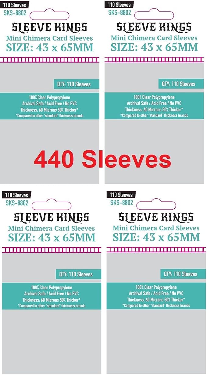 Sleeve Kings Mini Chimera Card Sleeves 43 X 65 mm by SleeveKings