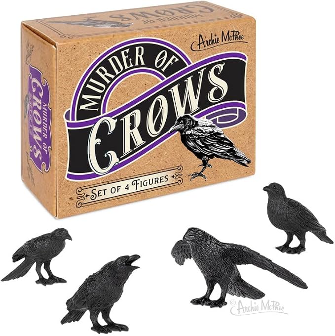 Archie McPhee Murder of Crows Figures | Set of 4 by Accoutrements