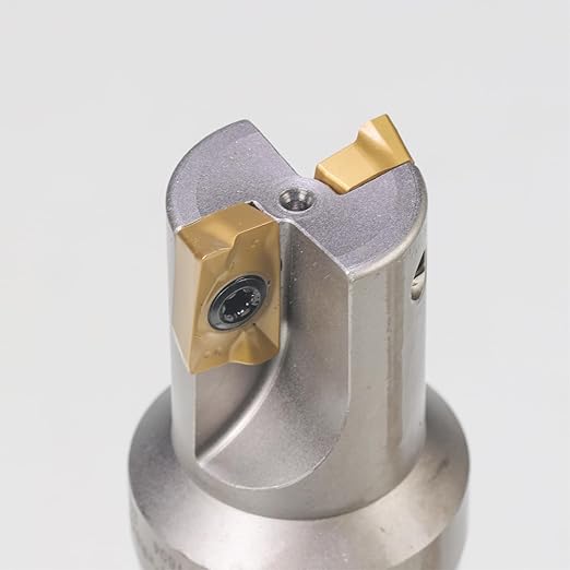 R8 Shank Indexable 1" End Mill, 1" Diameter 90 Degree High Speed Milling Cutter with Replaceable Carbide Insert