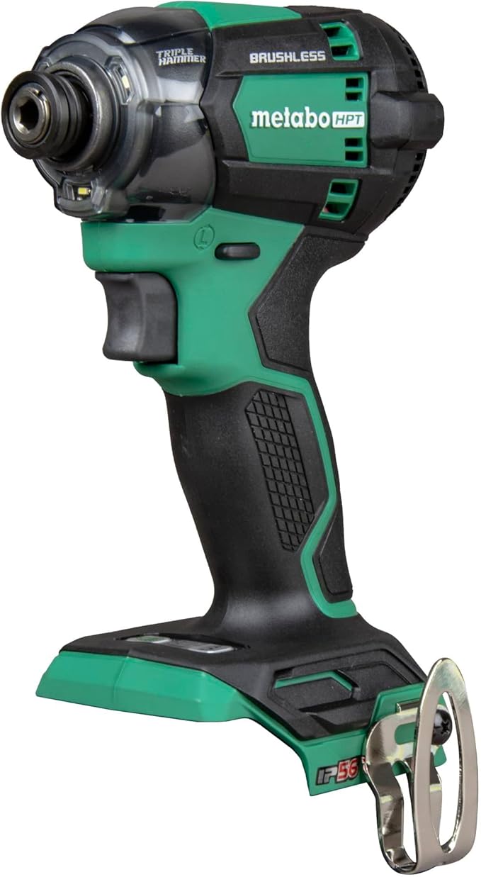 Metabo HPT Pneumatic Roofing Nailer + 18V Impact Driver Pro Bundle Kit, 1-3/4-Inch Coil Roofing Nailer with BONUS 18V Triple Hammer Impact Driver Kit, KNV45AB2