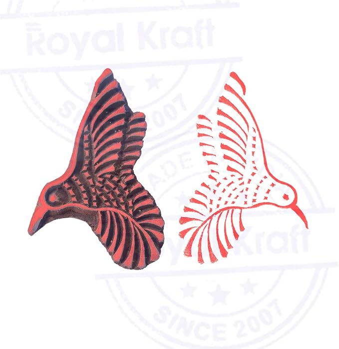 Royal Kraft Wooden Stamps DIY Fabric, Henna Printing Blocks THDtag071 - Image 4