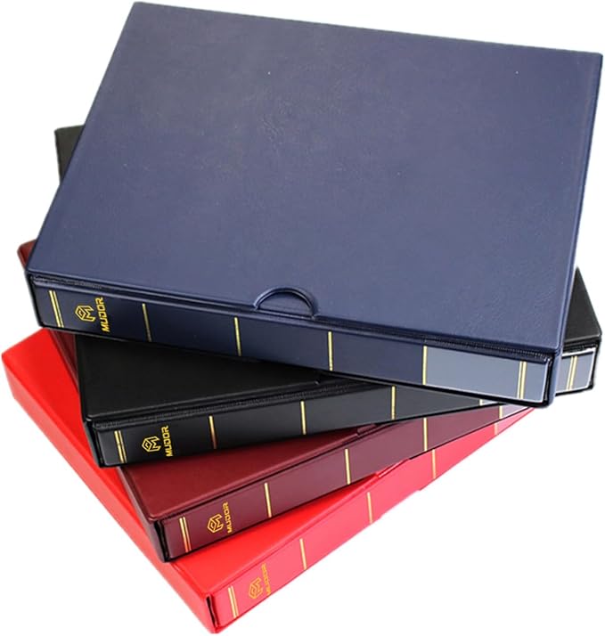 MUDOR Stamp Binder with Slipcase, Empty Stamp Collecting Albums, Stamp Stockbook - Image 7