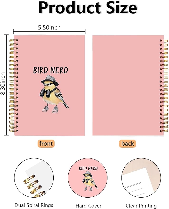 Funny Bird Birding Spiral Notebook, Birds Watching Journal, Gifts - Image 2