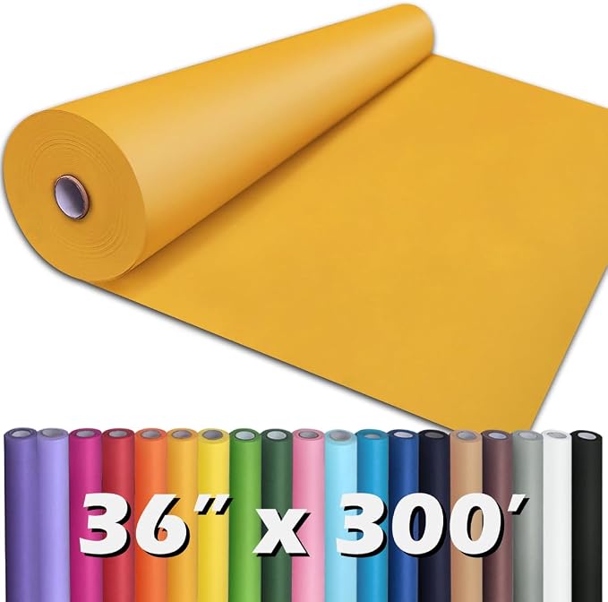 PerkHomy Orange Kraft Paper Roll 36" x 3 by PerkHomy