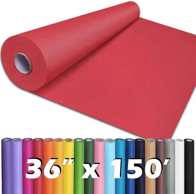 PerkHomy Red Kraft Paper Roll 36" x 1 by PerkHomy
