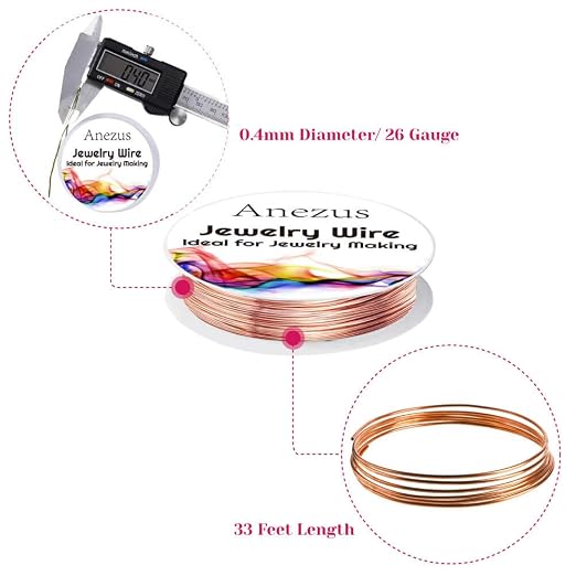 Anezus 12 Rolls Jewelry Wire Craft Wire Tarnish Resistant Beading Wire - Image 3