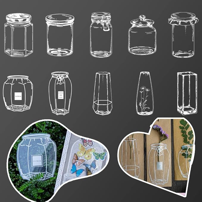 40Pcs Large Size DIY Bookmarks, Kaluofan Transparent Dried Flower Bookmarks - Image 2