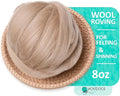 Colored Natural Wool roving, 8 OZ. Best Wool by Kondoosnaturalfibers