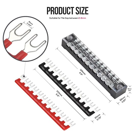 73Pcs(6Sets) Terminal Block Set, 6Pcs 12 Positions 600V 15A Dual Row Screw Terminal Strip Block + 6Pcs Pre-Insulated Terminals Barrier Strip + 60Pcs Insulated Fork Wire Connector by CGele…
