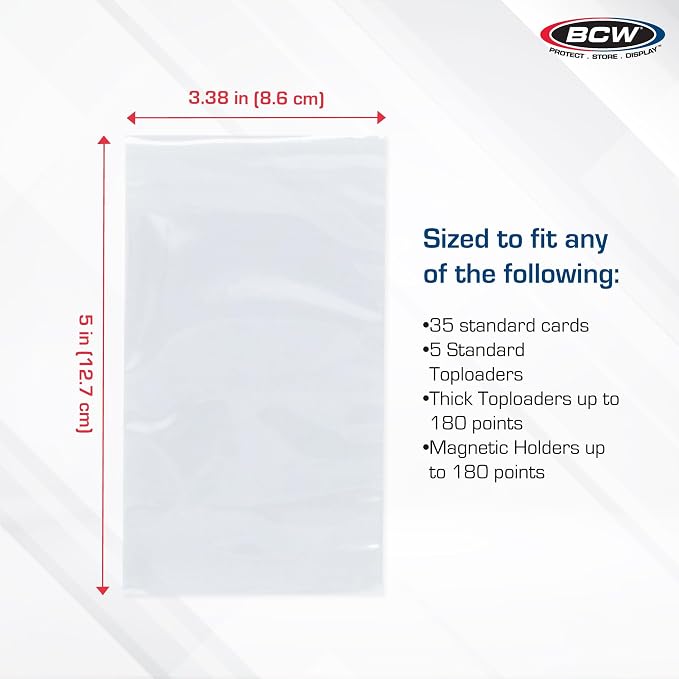BCW Resealable Team Set Bags – 400 Count | Holds 35 Loose Cards or 5 Standard - Image 4