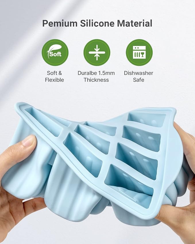 Popsicles Molds, MEETRUE 12 Pieces Silicone Popsicle Molds Easy-Release - Image 3