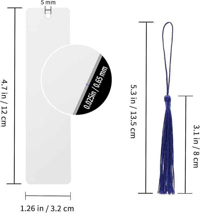GEKIXUTP 120 Pcs Sublimation Bookmark Blank Heat Transfer Aluminum Metal - Image 3