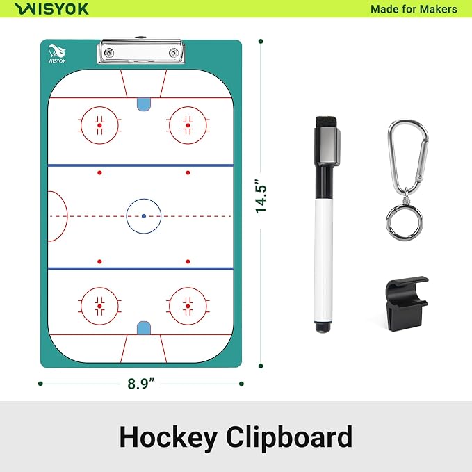 WISYOK Hockey Clipboard for Coaches, Dry Erase | - Image 2