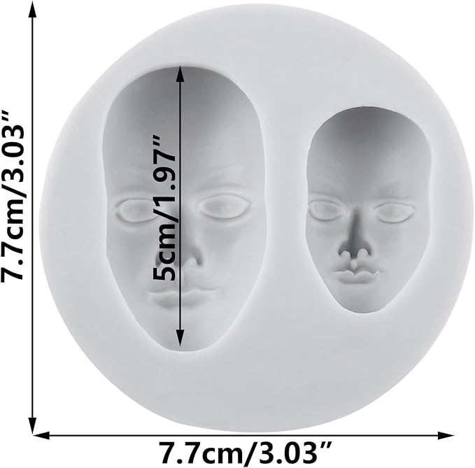 3D Face Polymer Clay Mold Human Face Silicone Molds - Image 2