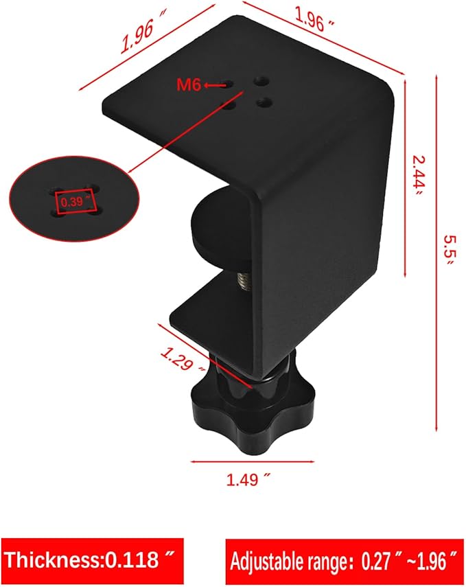 4 Pack Heavy Duty C Clamp & Desk Clamp | Wide Jaw Metal Woodworking Clamps, Adjustable Shelf Clamps for Desk Extension/Panel Work (Sturdy Multi-Purpose Clamping Tool)