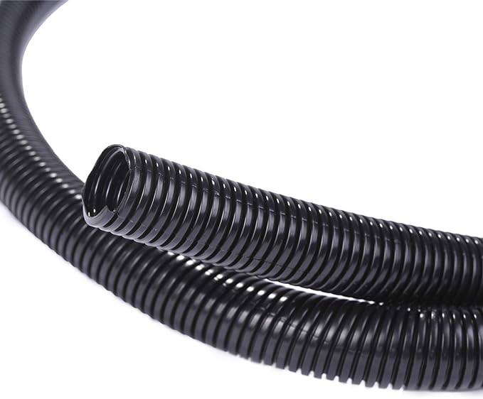 Alex Tech 50ft - 1/2 inch Split Wire Loom Tubing - Black by AlexTech