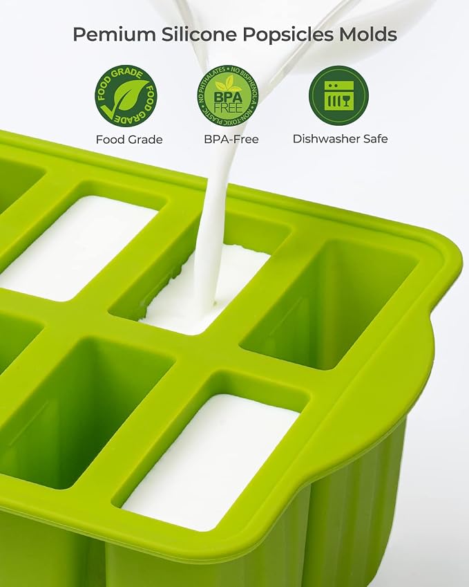 10 Cavity Large Silicone Popsicle Molds - Image 3