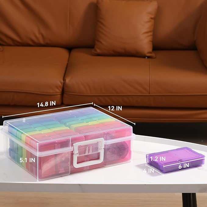 novelinks Photo Storage Box and 16 Inner 4" x 6" Photo Storage Containers | - Image 3