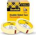 Scotch Double Sided Tape, 3/4 in x 1296 in, 2 Rolls by ScotchBrand