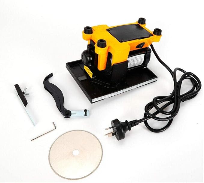 Electric Table Saw Cutter, Small Cutting Machine with Scaled Plate, Portable Woodworking Table Saw for DIY Handmade Wooden Model Crafts, Plastic, Wood, Glass, Stone
