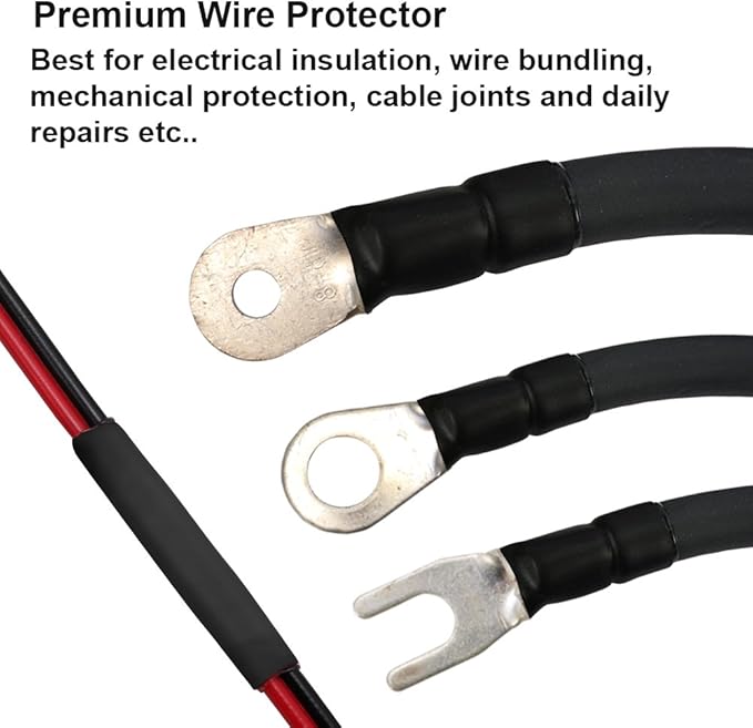 3/4 inch (Diameter) 3:1 Dual Wall Adhesive Heat Shrink Tubing, Large Glue Lined Marine Cable Sleeve Tube, Premium Wire Wrap Protector for DIY by MILAPEAK (4 Feet, Black)
