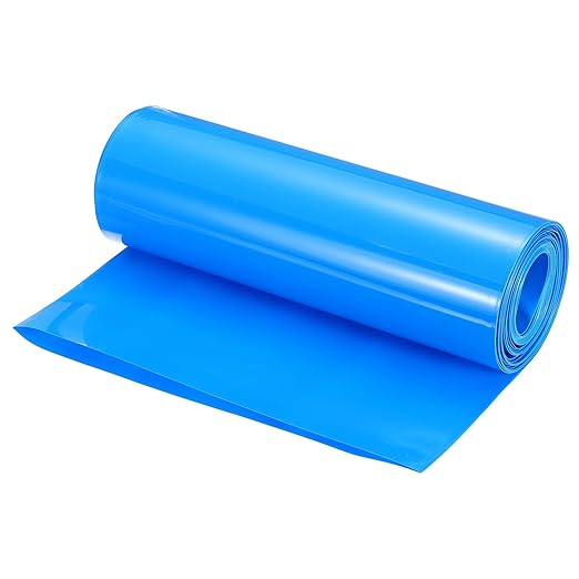 MECCANIXITY Battery Wrap PVC Heat Shrink Tubing 127mm Dia 200mm Flat 20 Feet(6meters) Blue Good Insulation for Battery Pack