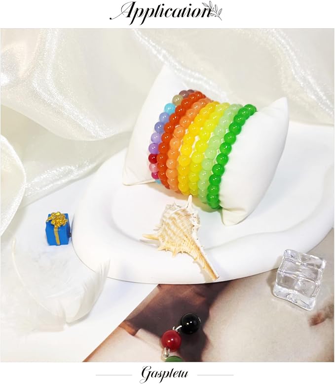 2800PCS 6mm Glass Beads for Jewelry Making, 56 Colors Crystal Beads Bracelets - Image 7