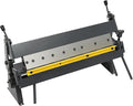 24" Pan and Box Brake, W-2420A Industrial Metal Bender &Sheet Metal Pan Blue with Removeable Fingers 0-135° Bending Precision