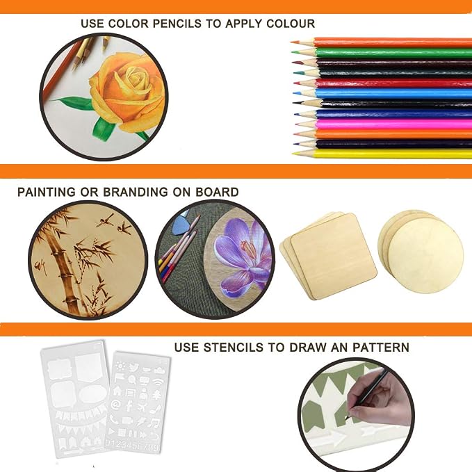 Wood Burning Kit, 110 Pieces Wood Burning Tool - Image 5