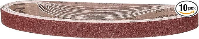1/2 x 10 Inch Sanding Belt, 10 Pcs 80 Grit Knife Sharpener Belts Work Sharpening for Belt Sander Knife Carving Tool Metal Working