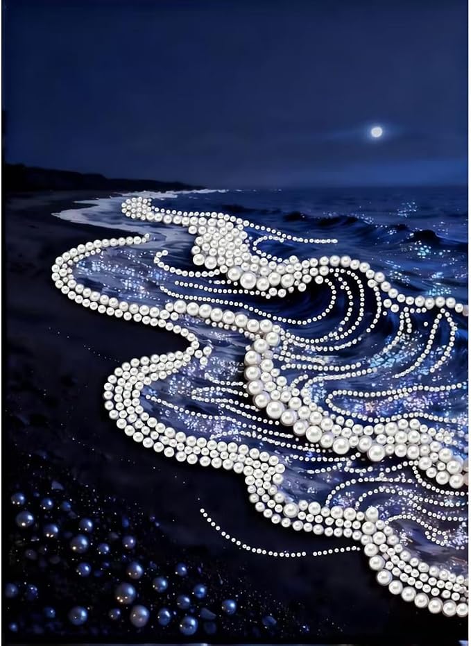 Sea Wave Special Shaped Diamond Art Painting Kits by Unknown