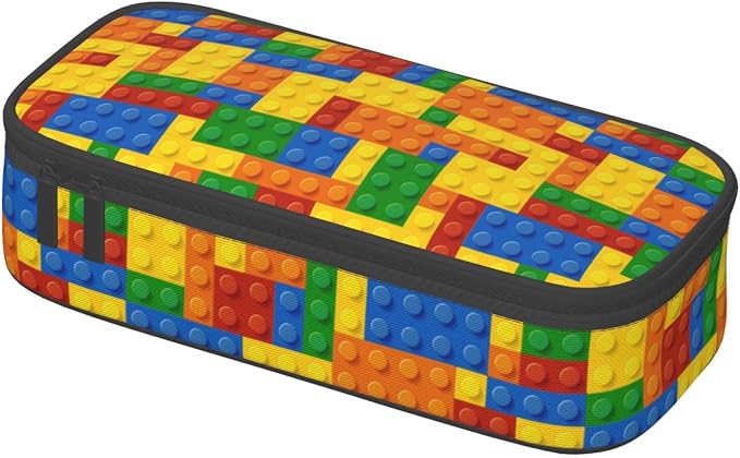 Fun Blocks Colorful Pencil Case Organizer Big Capacity Pencil Pouch Stationery - Image 2