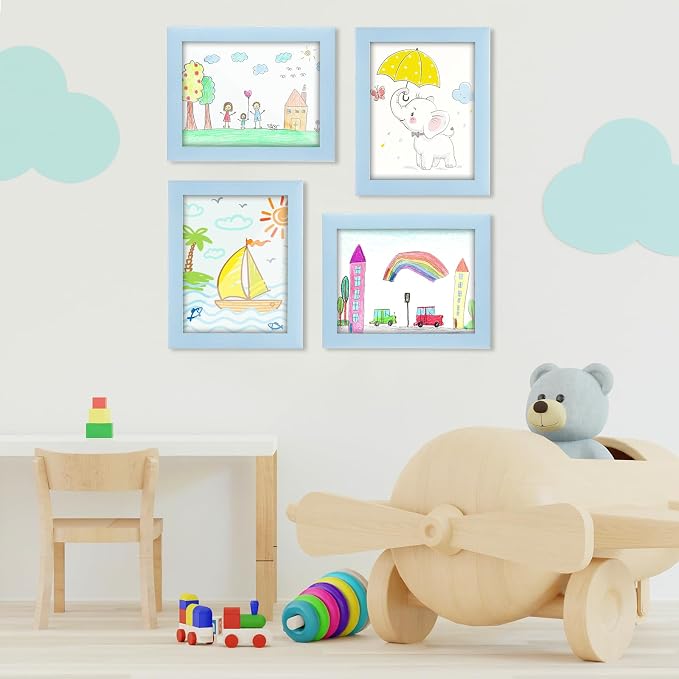 Kids Art Frames, 8.5x11 Front Opening Kids Artwork Frames Changeable, Light - Image 5