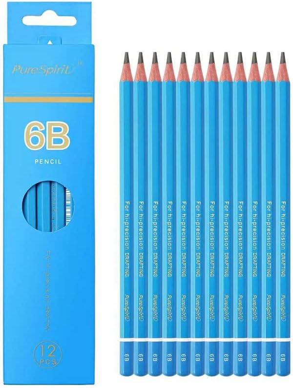 Sketch Pencils for Drawing 6B, Sketching & Doodling | Graphite Pencil for by HAIHAOMUM