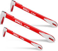 SHALL 3-Piece Nail Puller Tool Set, 12’’, 10’’, 8’’ - Heavy Duty & Mini Cats Paw Pry Bar, Utility Claw Bar, Wonder Bar, 40Cr Alloy Steel Crowbar Tool for Home Remolding & Woodworking