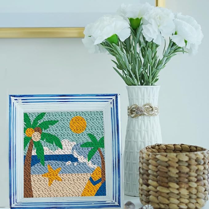 Doodlream Summer Beach DIY Punch Needle Embroidery Kit - Image 6