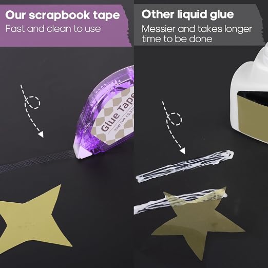 Secopad Scrapbook Tape, 12 Pack Double Sided Tape Roller - Image 4