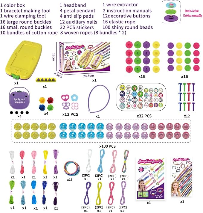 BOLVISEP 2-in-1 Friendship Bracelet Making Kit - Image 9