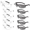 Clear Safety Glasses Bulk of 10 ANSI Z87.1 Protective Eyewear Scratch-Resistant for Work, Lab, Construction