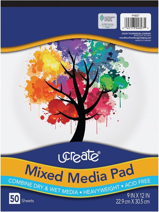 UCreate Mixed Media Pad, 50 Sheets by Prang