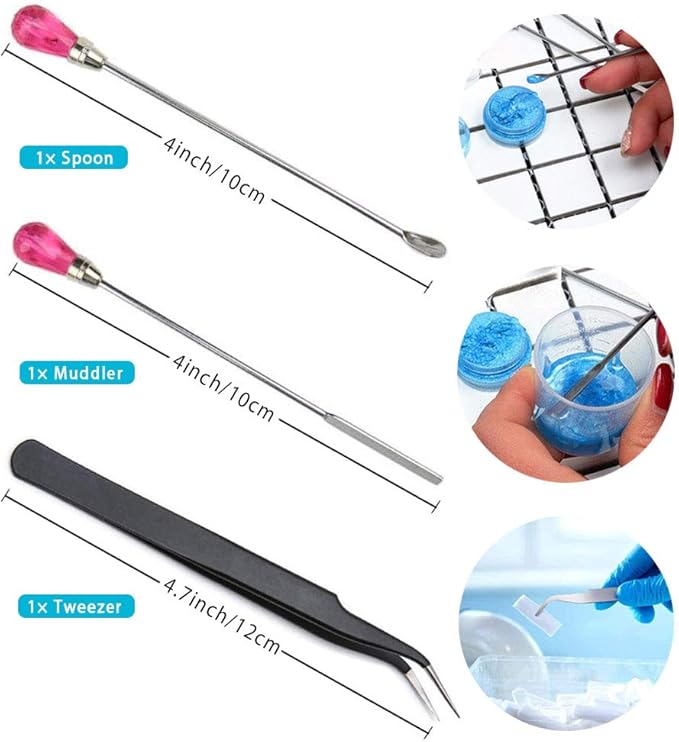 Silicone Stir Sticks Kit 16Pcs, Silicone Epoxy Brush, Silicone Stirring Tool - Image 4