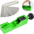 Spark Plug Gap Tool, Spark Plug Gapping Tool with 32 Blade Steel Feeler Gauge, Universal Spark Plug Gap Tool for Most 10mm 12mm 14mm 16mm Spark Plugs (Green)