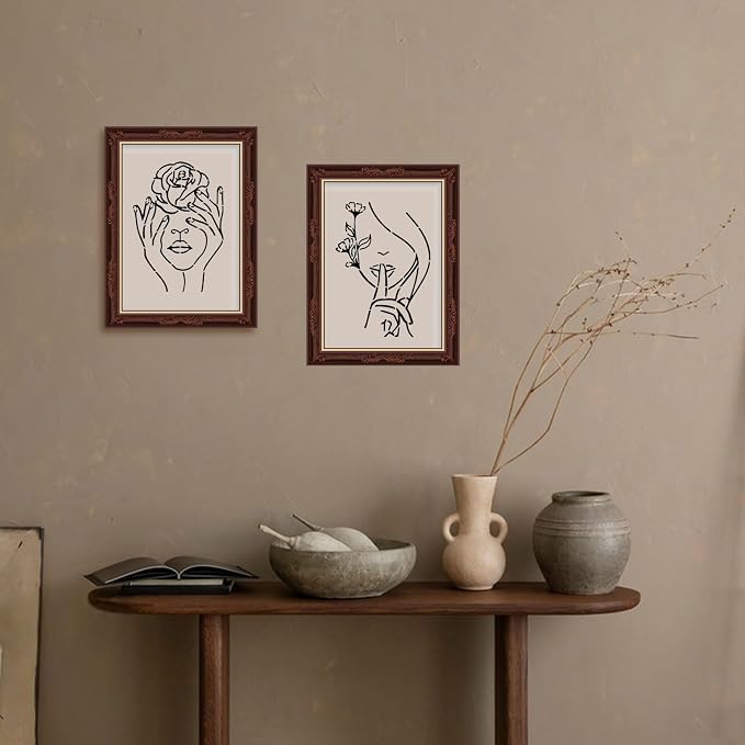ORIGACH 9PCS 11.8x11.8inch Modern Minimalist Abstract Women Stencil, Floral - Image 5
